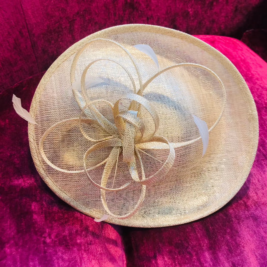 Shimmery Sinamay Disc Fascinator F9720