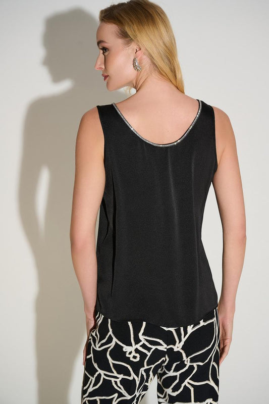 Scoop Neck Diamanté Embellished Top