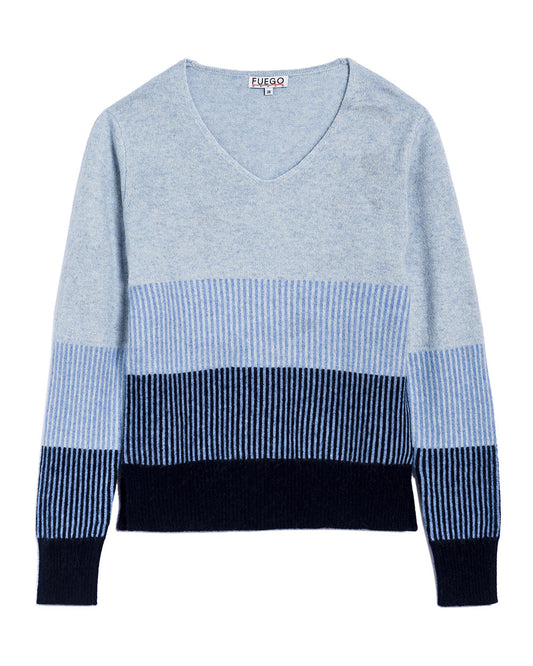 Fuego Blue Gradient Wool Jumper