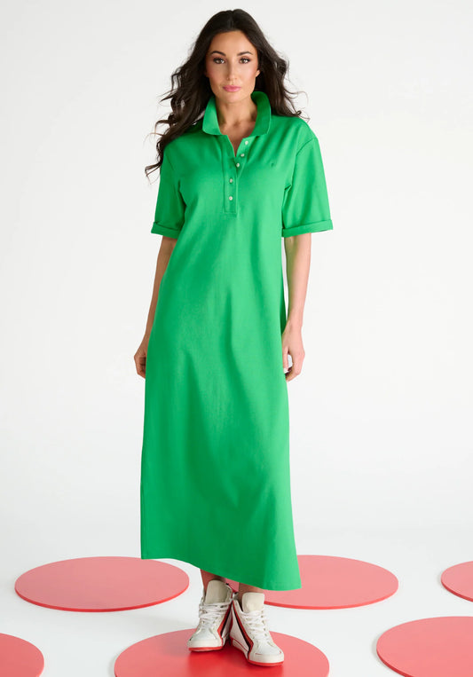 Kelly Green Maxi Polo Dress