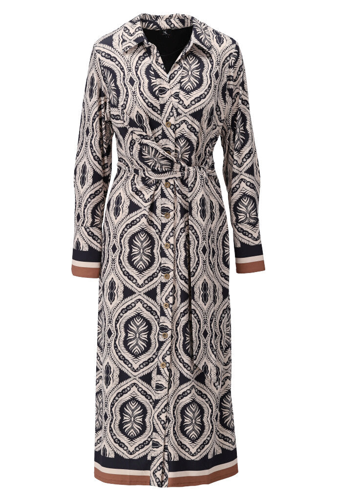 Symmetrical Pattern Shirt Dress Z377 Lucindas