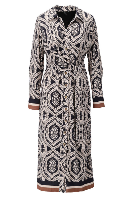 Symmetrical Pattern Shirt Dress Z377 Lucindas