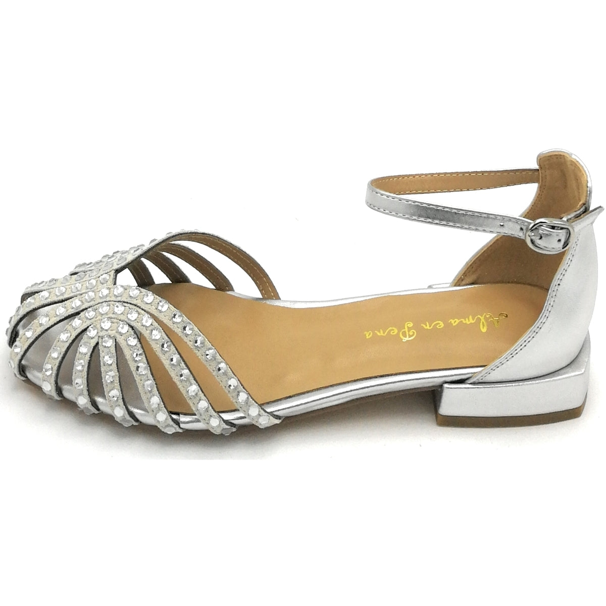 Silver Flat Sandals
