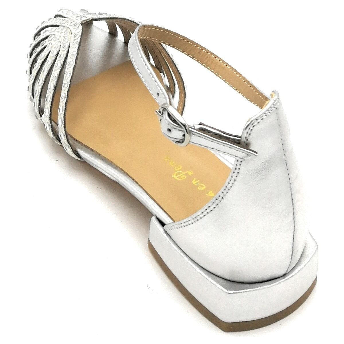 Silver Flat Sandals