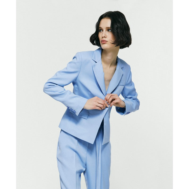 Access Fashion Sky Blue Tailored Blazer 33-1097