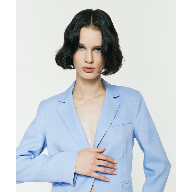Access Fashion Sky Blue Tailored Blazer 33-1097