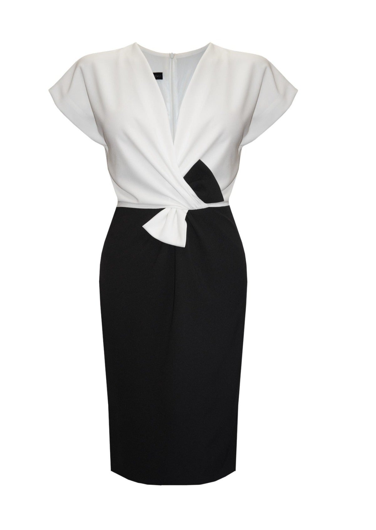 Monochrome Twist-Knot Dress - Lucindas on-line