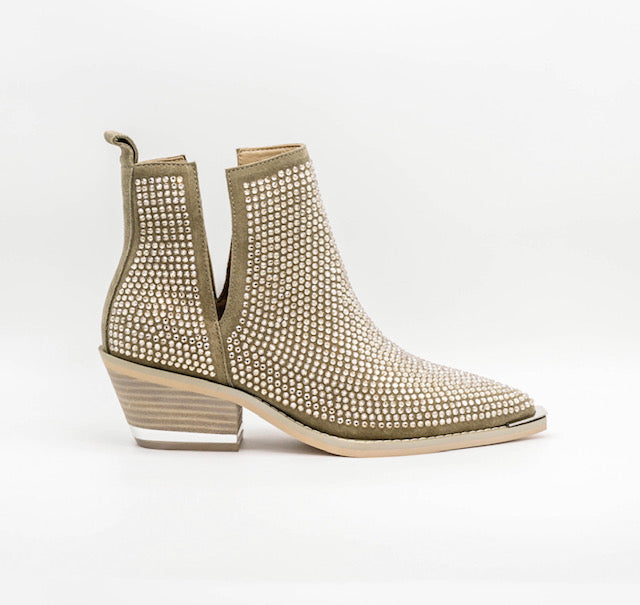 Cristal Suede Ankle boots with Rhinestones