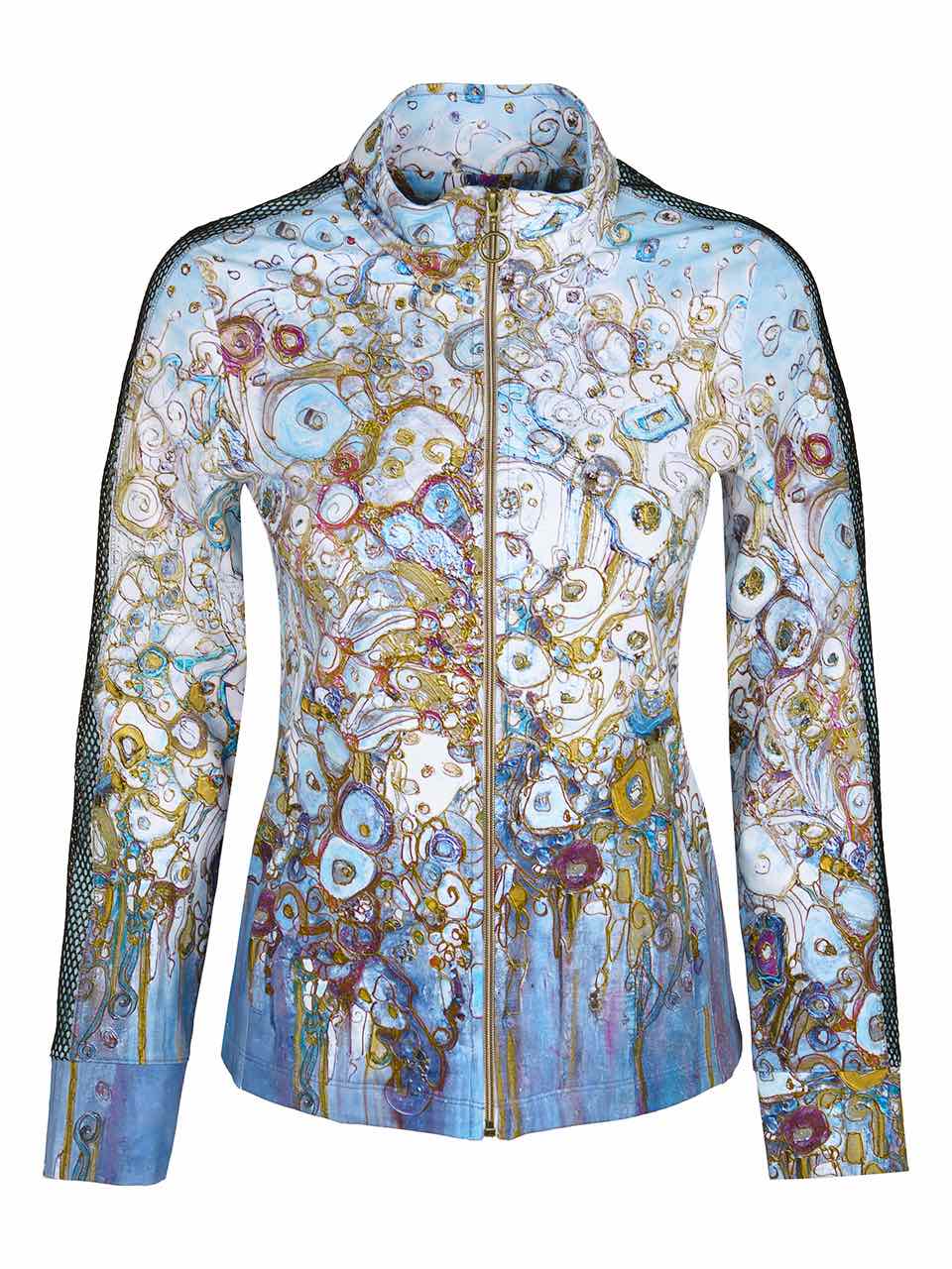 Dali Pattern Zip Up Jacket 72608