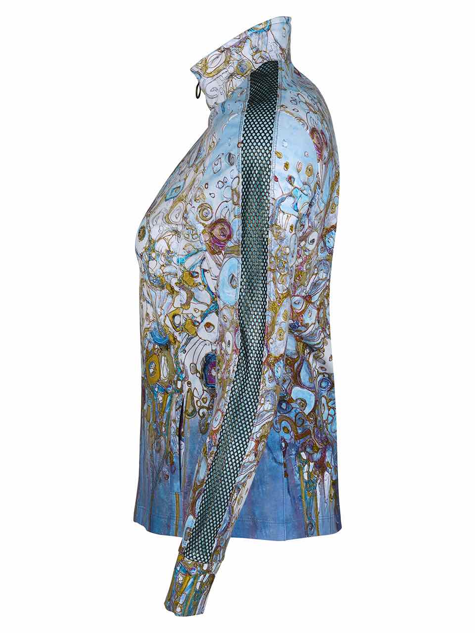 Dali Pattern Zip Up Jacket 72608