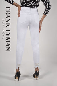 White Pearl Hem Jeans 226121u