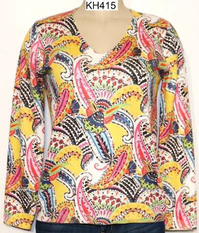 Vibrant Paisley Print Jumper KH415 - Lucindas on-line