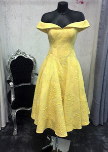 Pia Michi Yellow Bardot Gown 1876