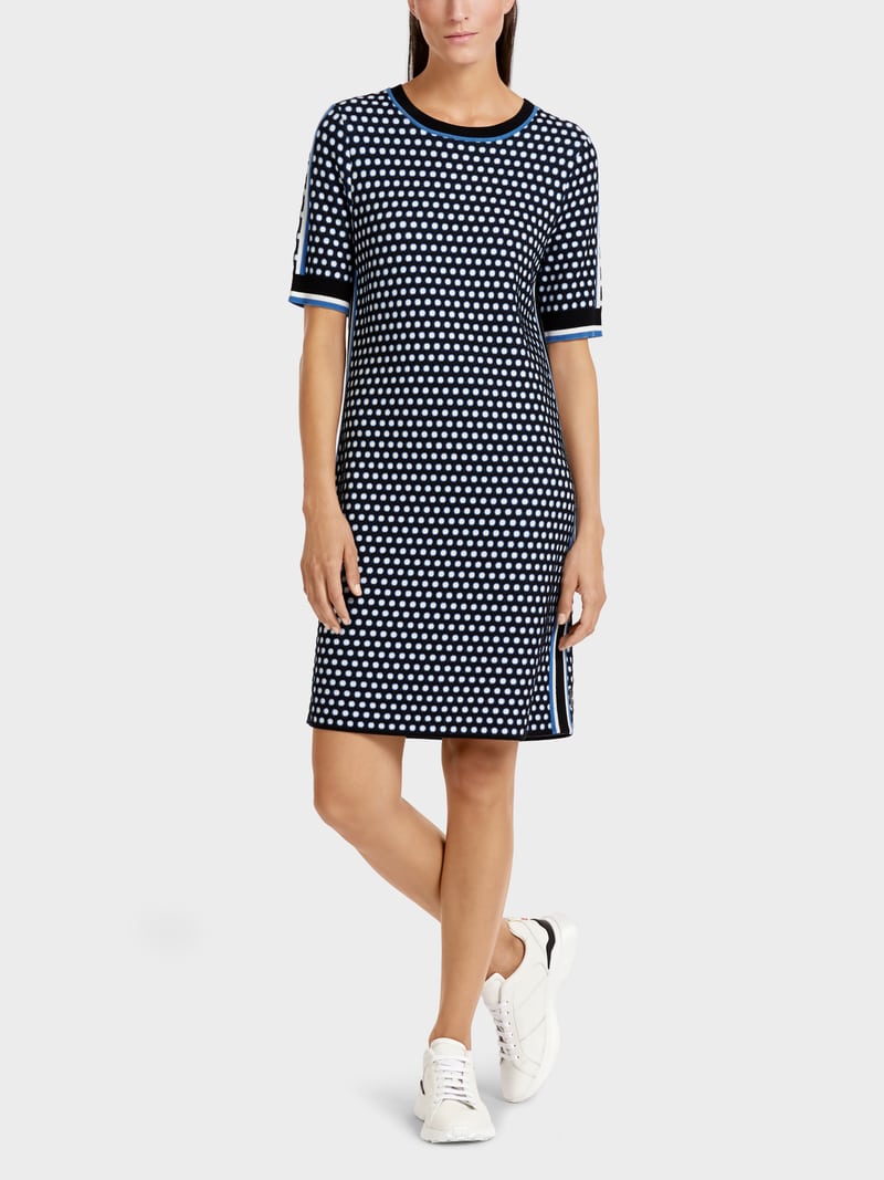 Polka Dot Jersey Knitted Dress