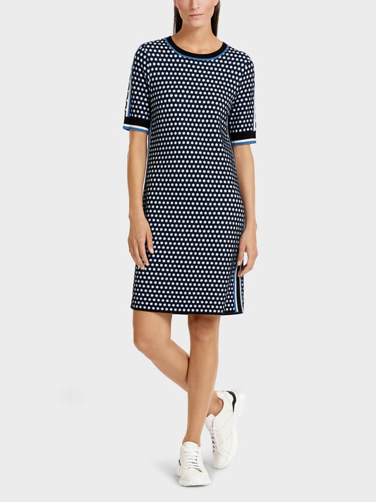 Polka Dot Jersey Knitted Dress