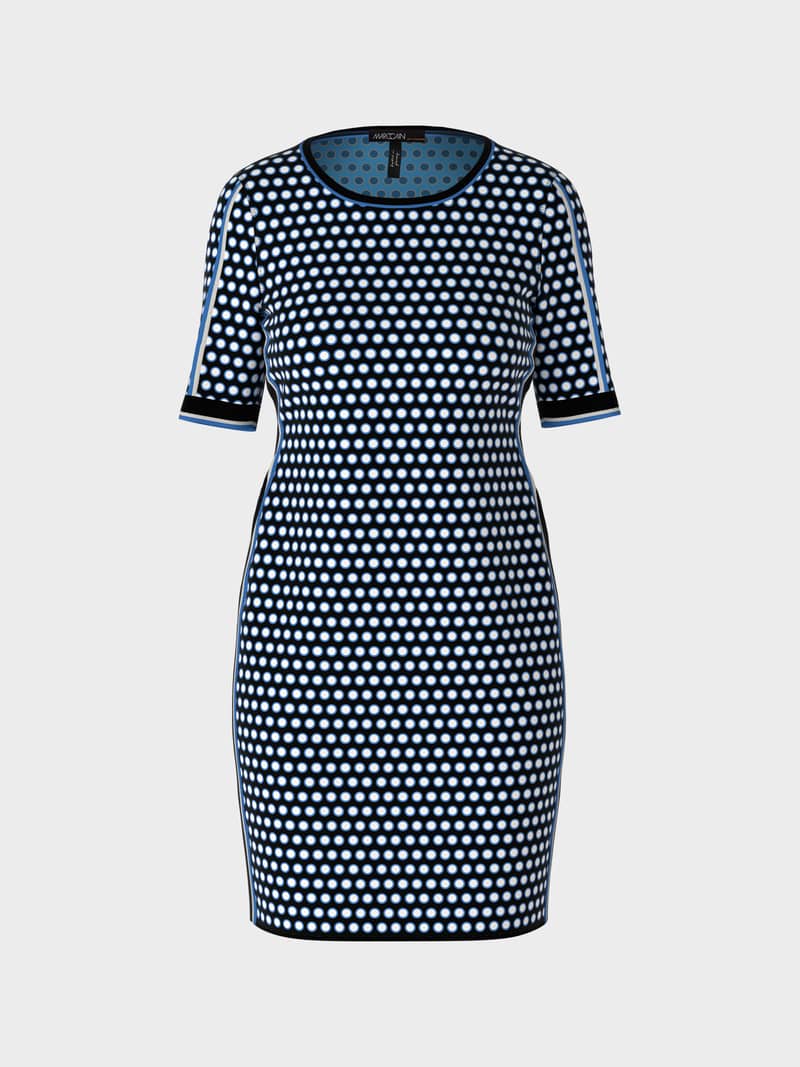 Polka Dot Jersey Knitted Dress