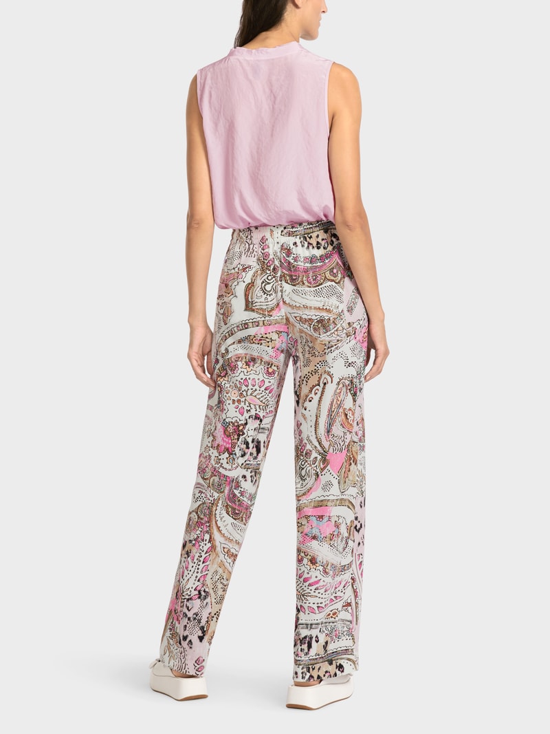 Paisley Print Relaxed Fit Trousers