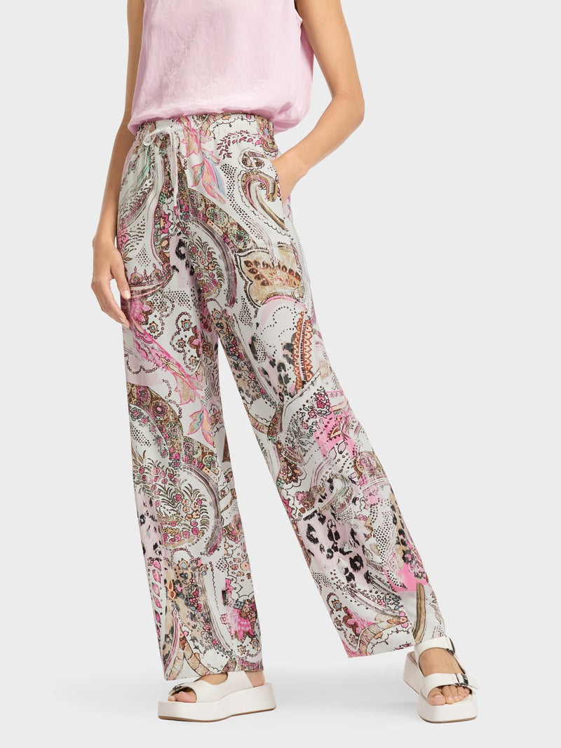 Paisley Print Relaxed Fit Trousers