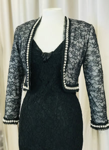 Vintage Chanelesque lace bolero jacket