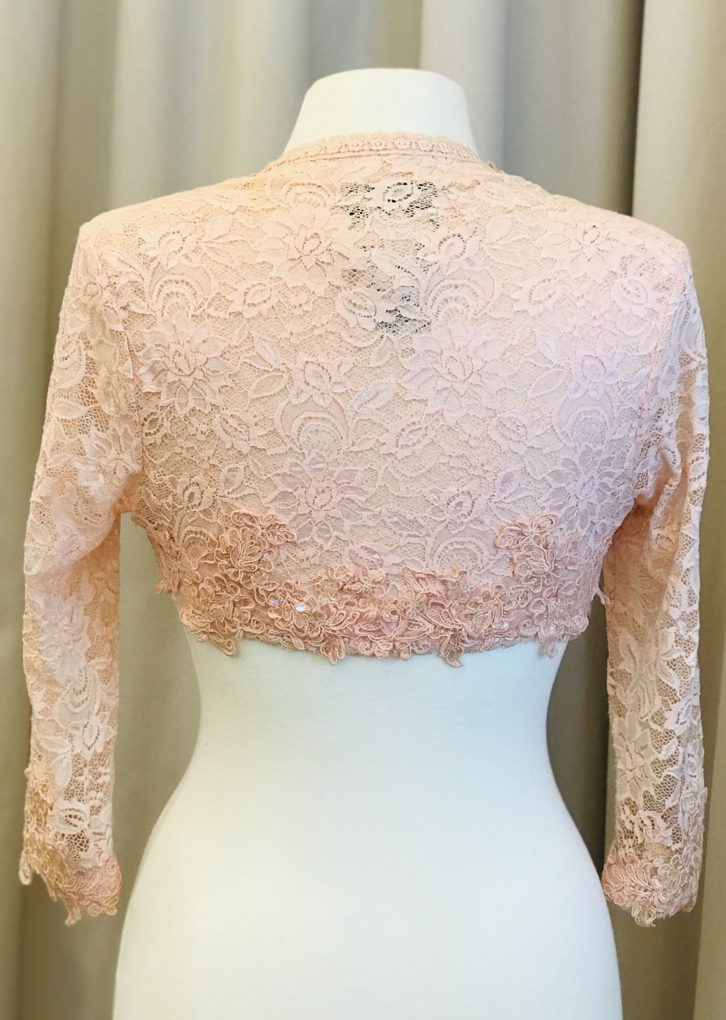 Blush lace bolero jacket - Lucindas on-line