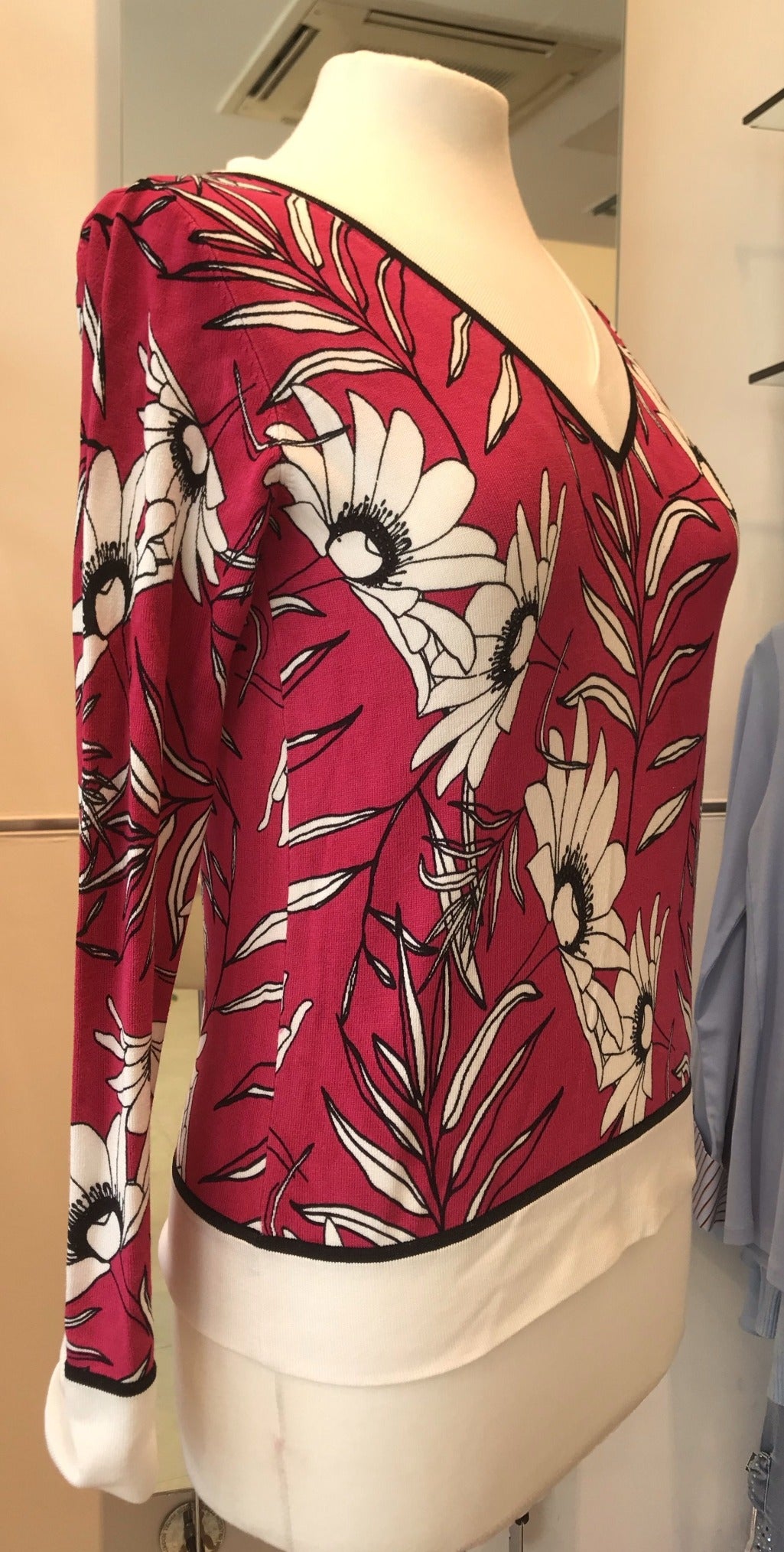 Leo & Ugo Fuschia Floral Print Jumper - Lucindas on-line