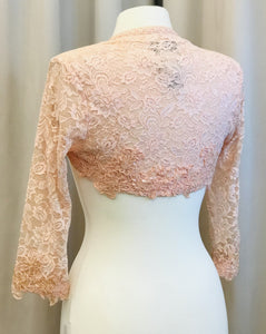 Blush lace bolero jacket - Lucindas on-line