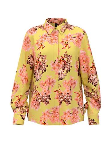 Marc Cain Yellow Silk Floral Print  Blouse RC51 03 W70
