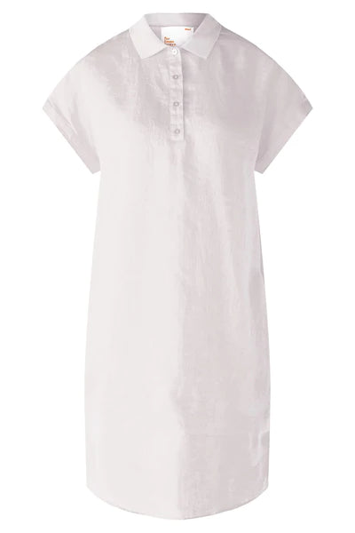 Pure White Linen Dress With Cotton Back