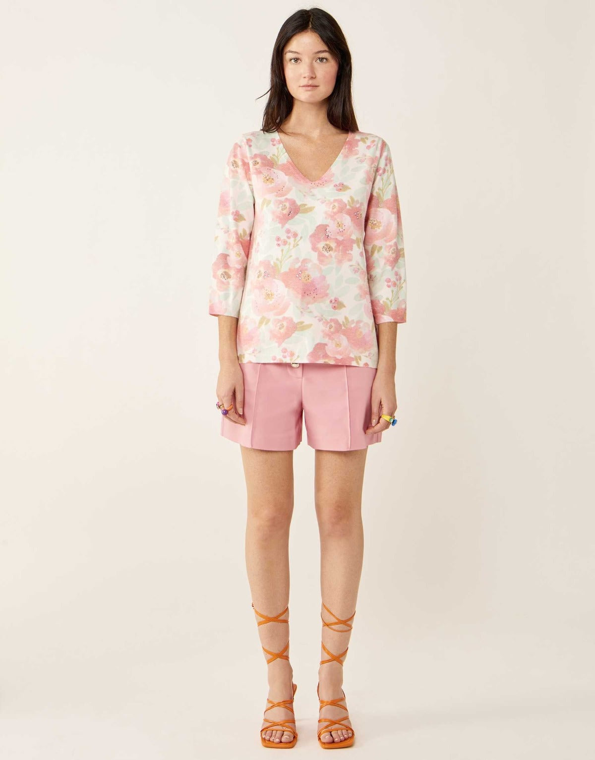 Pink Floral Jumper KE101