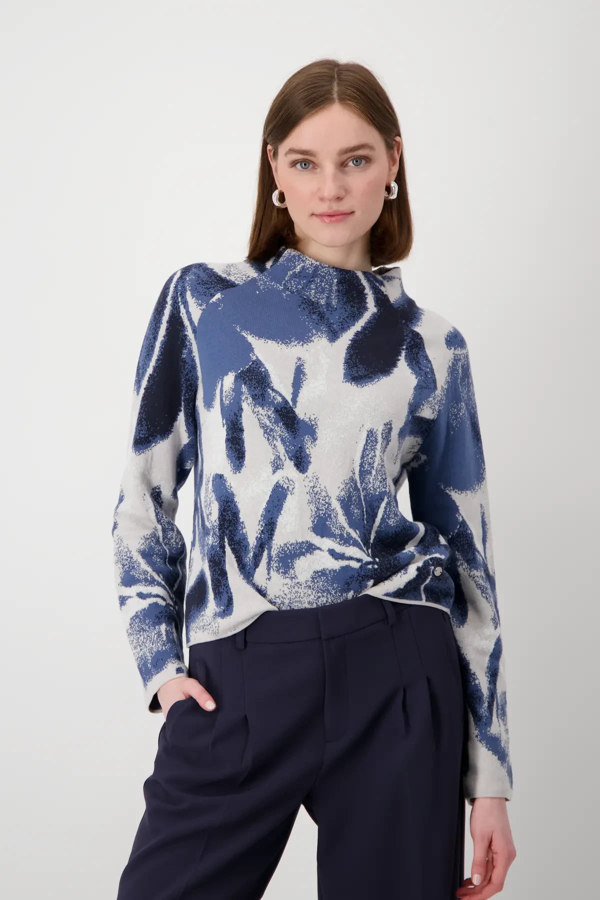 Floral Pattern Cotton Jumper 807976