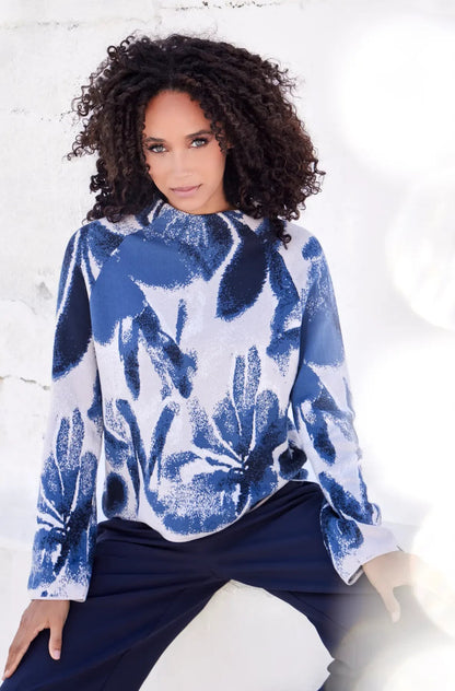 Floral Pattern Cotton Jumper 807976
