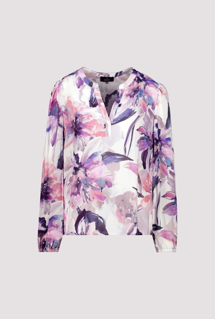 Smoked Purple Floral Pattern Blouse 409162