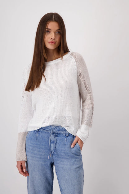 Colour-block Knit Jumper 409302