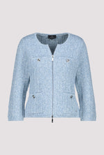 Load image into Gallery viewer, Tweed Shimmer Cardigan with Zip 409286
