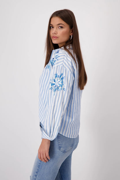 Striped Blouse with Sequins 409145
