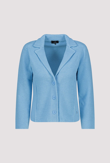 Monari Cotton Knitted Blazer with Rice Grain Pattern 409517