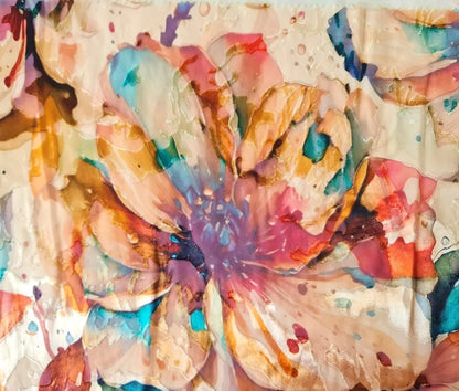 Allison Multicoloured Floral Print Pure Silk Maxi Dress