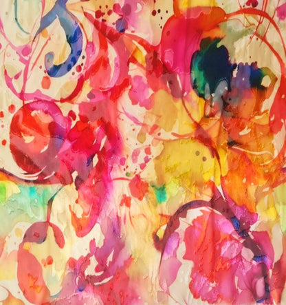 Allison Multicoloured Floral Print Pure Silk Maxi Dress