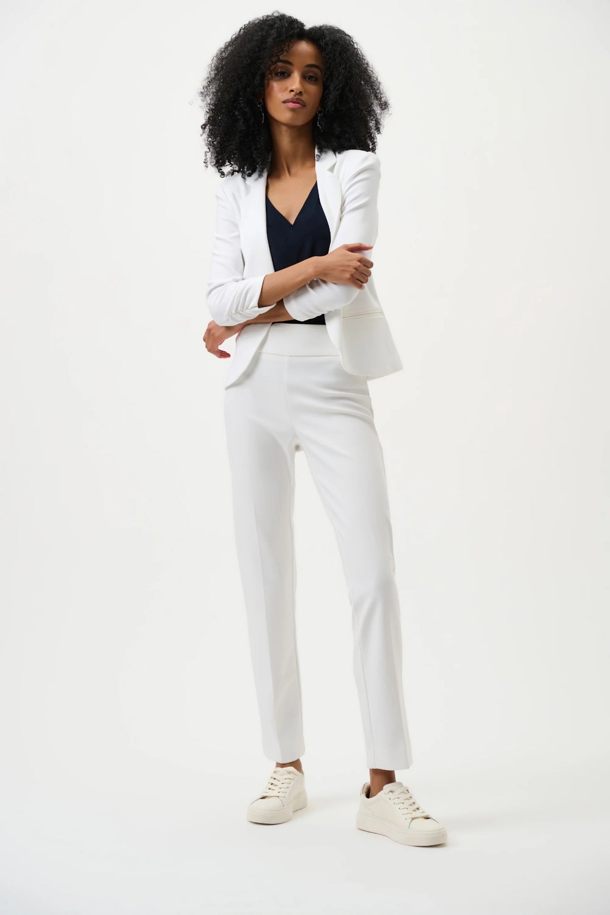 Joseph Ribkoff Off-white Classic Tailored Slim Trouser