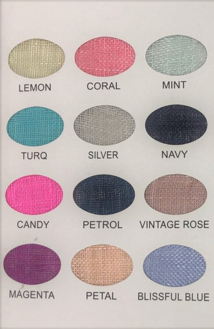 Colour swatch chart with various colour 