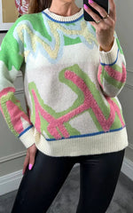 Load image into Gallery viewer, Abstract Knit Multi Colour Jumper M038107
