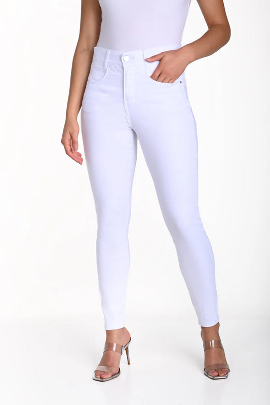 White Shape Lifting Straight Leg Jeans 213216U
