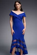 Load image into Gallery viewer, Sheer Panel Off shoulder Trumpet Dress 223743
