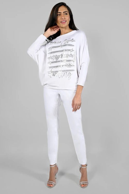 White Shape Lifting Straight Leg Jeans 213216U