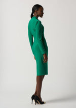Load image into Gallery viewer, Green Wrap Buckle Dress 233119
