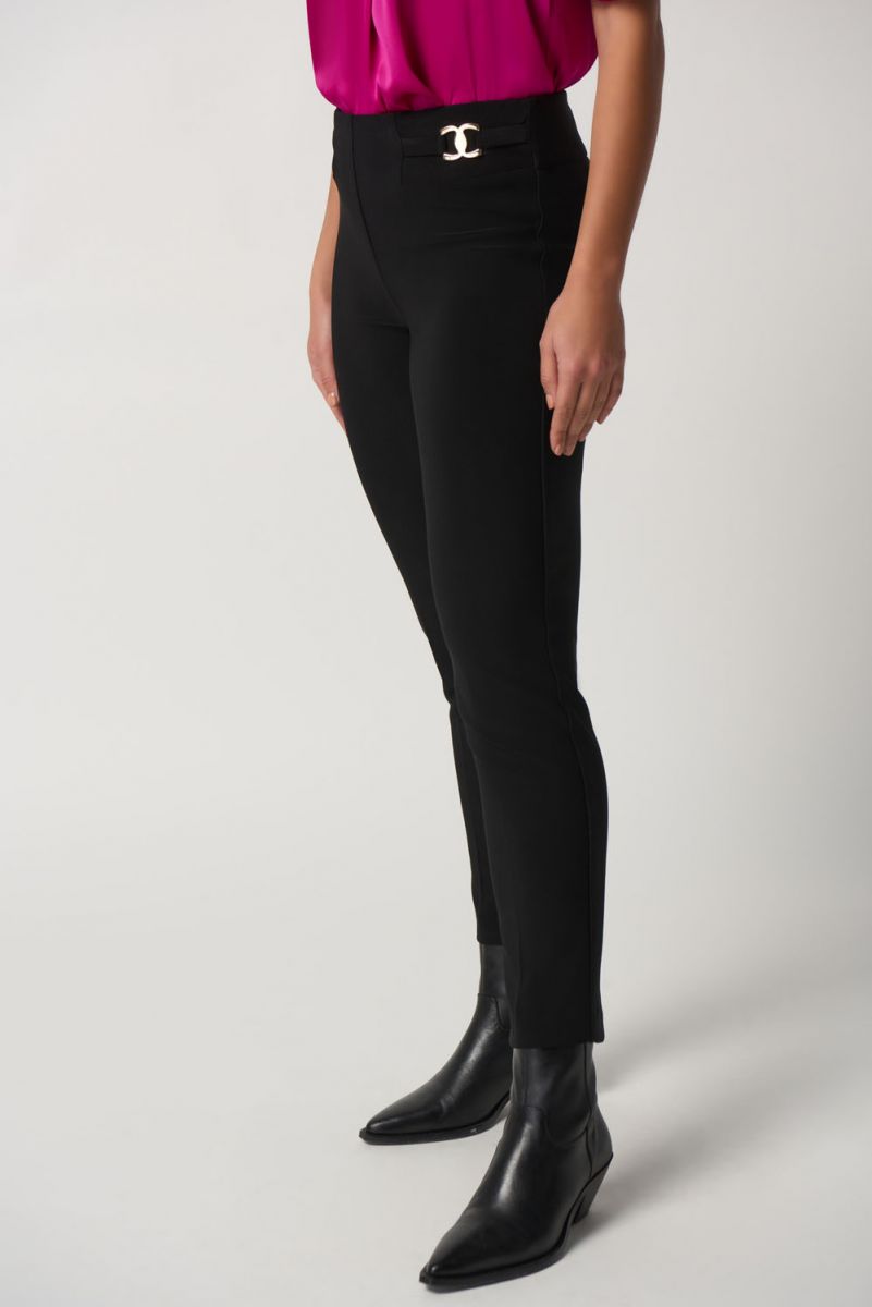 Joseph Ribkoff Black Straight-Leg Trousers 233180