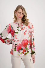 Load image into Gallery viewer, Botanical Print Tunic Top 408541
