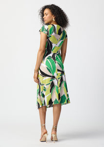 Tropical Print Silky Knit Dress 241201