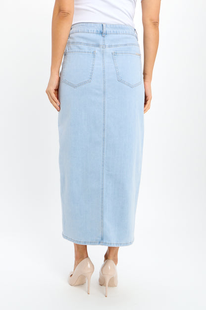 High-waist Pencil Skirt with Slit