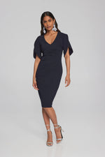 Load image into Gallery viewer, Scuba Crepe Sheath Dress with Pearl Detail 241762
